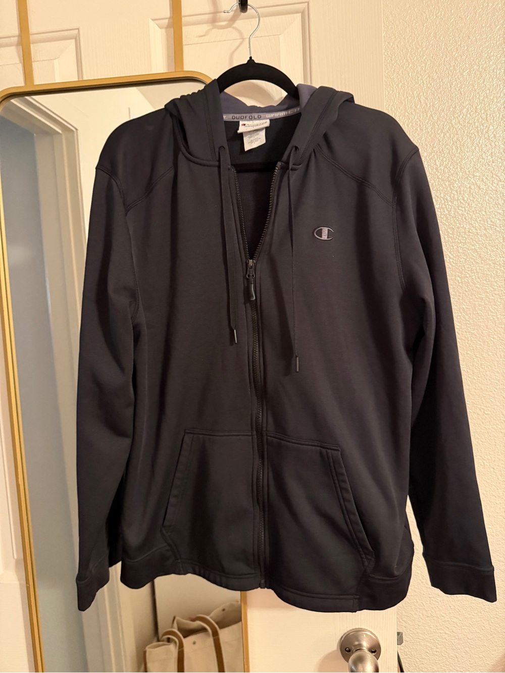 Champion Men's Black Zip-Up Hoodie Jacket